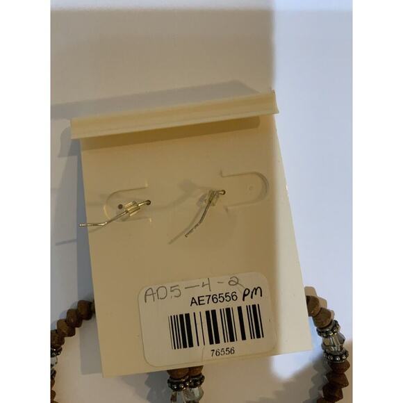 A Li Khan Circle Hoops Studs Dangle Beads Charm Earrings Women Fashion Jewelry - Picture 5 of 6